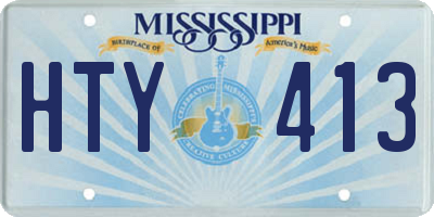 MS license plate HTY413