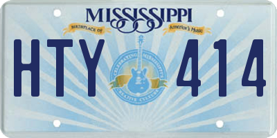 MS license plate HTY414