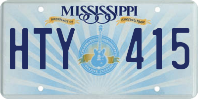 MS license plate HTY415