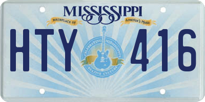 MS license plate HTY416