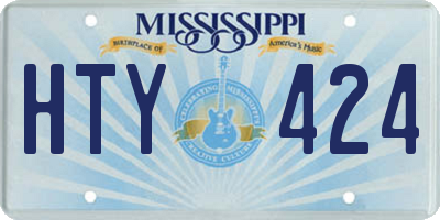 MS license plate HTY424