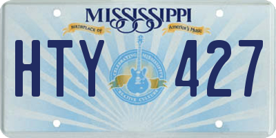 MS license plate HTY427