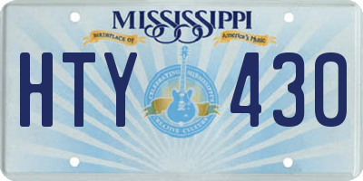MS license plate HTY430