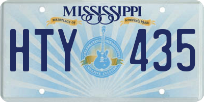 MS license plate HTY435