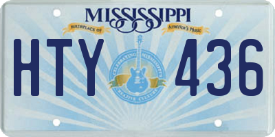 MS license plate HTY436