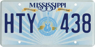 MS license plate HTY438