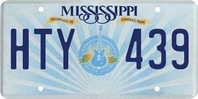 MS license plate HTY439
