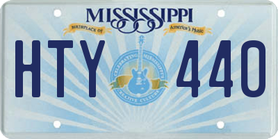 MS license plate HTY440