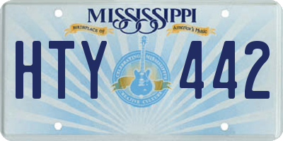 MS license plate HTY442