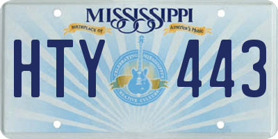 MS license plate HTY443