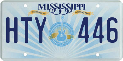 MS license plate HTY446