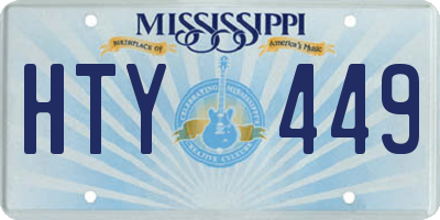 MS license plate HTY449
