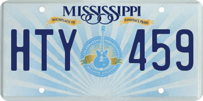 MS license plate HTY459