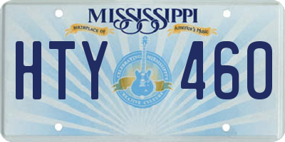 MS license plate HTY460