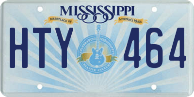 MS license plate HTY464