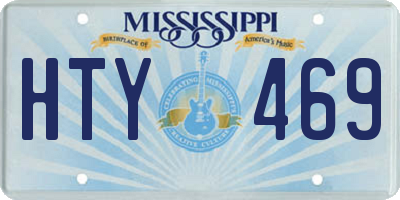 MS license plate HTY469