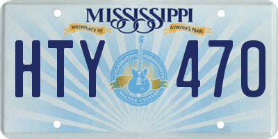 MS license plate HTY470