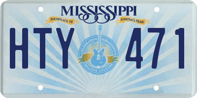 MS license plate HTY471