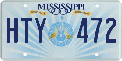 MS license plate HTY472