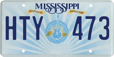 MS license plate HTY473