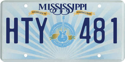 MS license plate HTY481