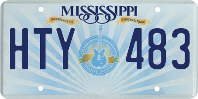 MS license plate HTY483