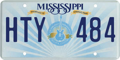 MS license plate HTY484