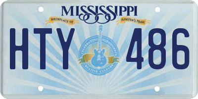 MS license plate HTY486