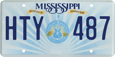 MS license plate HTY487