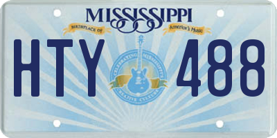 MS license plate HTY488