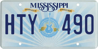 MS license plate HTY490