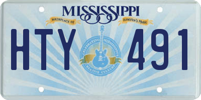 MS license plate HTY491