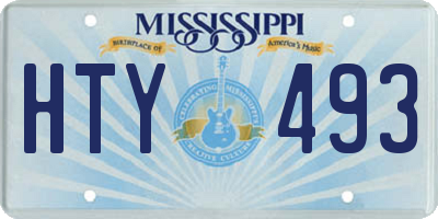 MS license plate HTY493