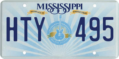 MS license plate HTY495