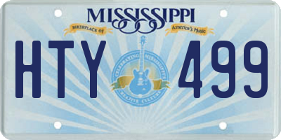 MS license plate HTY499