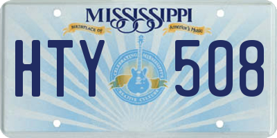MS license plate HTY508
