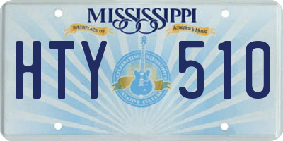 MS license plate HTY510
