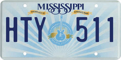 MS license plate HTY511