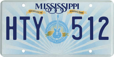 MS license plate HTY512