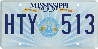 MS license plate HTY513