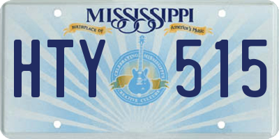MS license plate HTY515