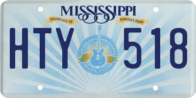 MS license plate HTY518