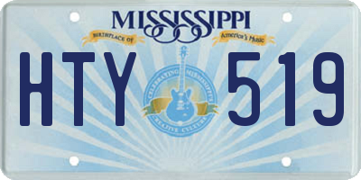 MS license plate HTY519
