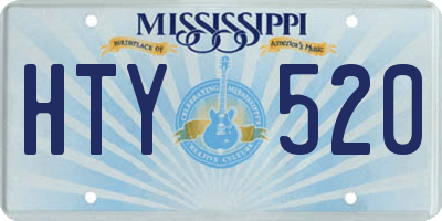 MS license plate HTY520
