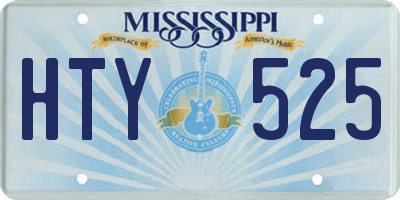 MS license plate HTY525