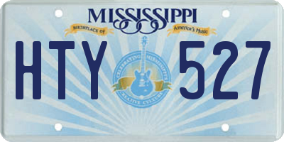 MS license plate HTY527