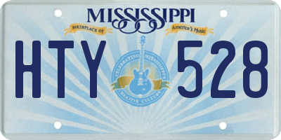 MS license plate HTY528