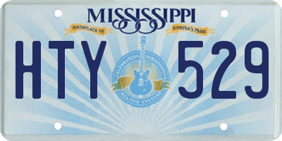 MS license plate HTY529