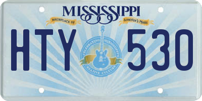 MS license plate HTY530