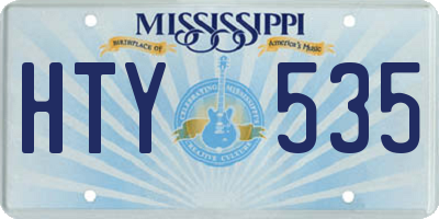 MS license plate HTY535